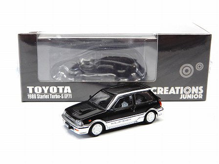 1/64 BM Creation Toyota Starlet Turbo S EP71 1988 Black Silver