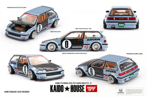 1/64 Kaido House by Mini GT Honda Civic (EF) Kaido Roulette V1 KHMG179-CH