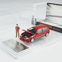 1/64 BM Creations Honda Civic EG6 RED ID Red w/Figure (RHD) FOSAN25 64B0482