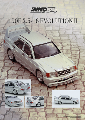 1/64 Inno64 Mercedes-Benz 190E EVO II Silver IN64-190E-SIL