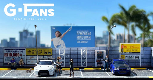 1/64 G-Fans 710028 Japanese Parking Lot with LED Diorama
