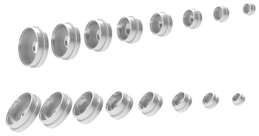 2.0mm SP Metal Plate (ver.2) (2.7/2.0mm outer/inner diameter x 1.3mm height) (3 pieces)