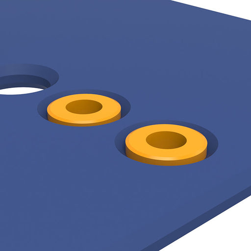 2.5mm Metal Twin Pipe (ver.2) Silver (2.5/1.2mm outer/inner diameter x 1.7mm height) (10 pieces)