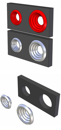 2.7mm FL Metal Vernier S (2.7/1.3mm outer/inner diameter x 1.0mm height, fit in 2.3mm hole) (6 pieces)