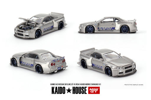 1/64 Kaido House x Mini GT Nissan Skyline GT-R R34 Kaido Works Shinjuku V1 #143 (MP)