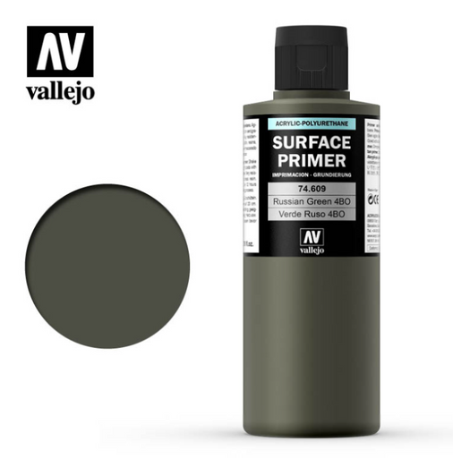 Vallejo 74.609 Surface Primer Russian Green 4bo Primer 200ml