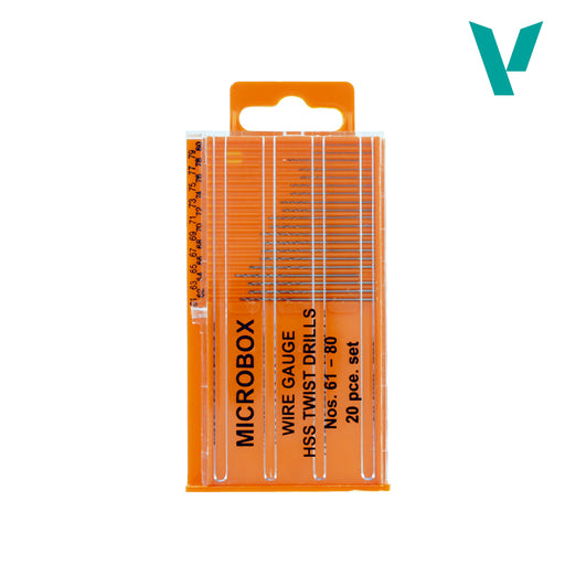 VALLEJO T01002 MICROBOX DRILL BIT SET 61-80 (20-pc set)