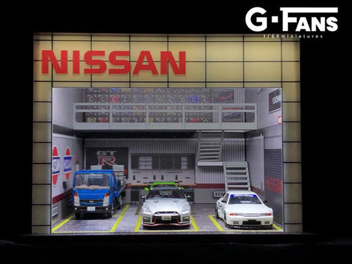 1/64 G-Fans 710017 Nissan Double Storey Garage with LED Diorama
