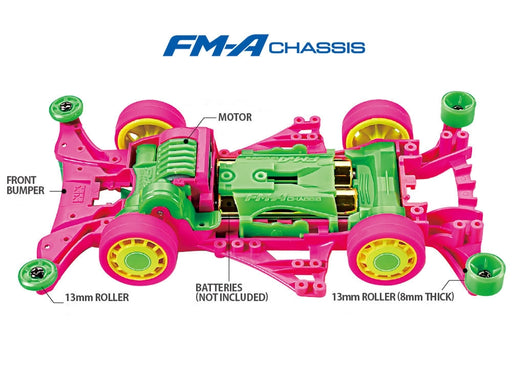 1/32 Mini 4WD REV K4 Tasche Vivid Special Pink/Green (FM-A Chassis)