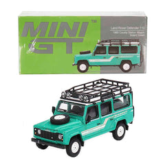 1/64 Mini GT Land Rover Defender 110 1985 County Station Wagon Trident Green LHD (MP)