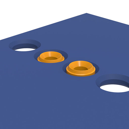 3.0mm Metal Twin Pipe (ver.2) Silver (3.0/1.5mm outer/inner diameter x 2.0mm height) (10 pieces)