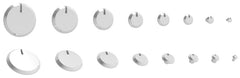 3.0mm US Metal Rivet (3.0mm outer diameter with 1.0mm peg x 0.55mm height w/o peg) (10 pieces)