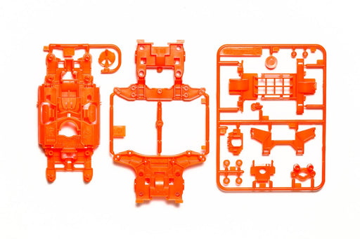 Mini 4WD GUP MS Chassis Set (Florescent Orange) Mini 4WD Station
