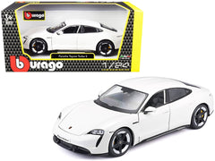 Bburago 1/24 Porsche Taycan Turbo S White