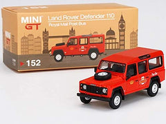 1/64 Mini GT Land Rover Defender 110 Royal Mail Post Bus RHD Red (MP)