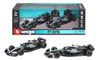 Bburago 1/43 Mercedes-AMG Petronas W16 F1 Team 2025 #12 Antonelli & #63 Russell 2-Pack Horizontal