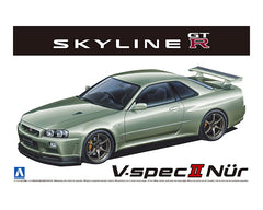 1/24 Aoshima Model Car #134 Nissan BNR34 Skyline GT-R V-SPEC II Nur. '02