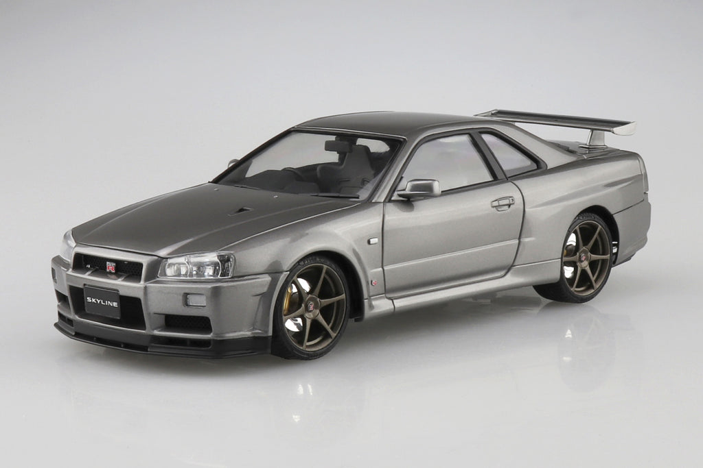 1/24 Aoshima Pre-painted Model No.3-D Nissan BNR34 Skyline GT-R V Spec II '00 Sparkling Silver