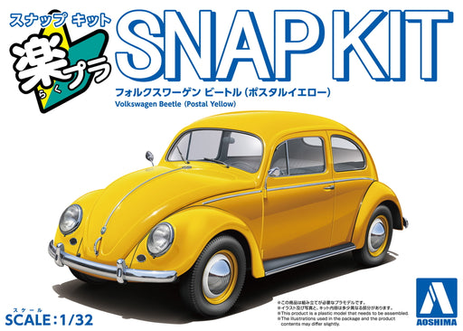1/32 Aoshima Snap Kit#20-PY Volkswagen Beetle (Postal Yellow) (MP)