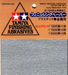 Tamiya Finishing Abrasives Ultra Fine Set (#1200 x 1, #1500 x 2, #2000 x 2)