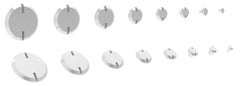 5.0mm HS Metal Rivet (5.0mm outer diameter with 1.0mm peg x 0.6mm height w/o peg) (10 pieces)