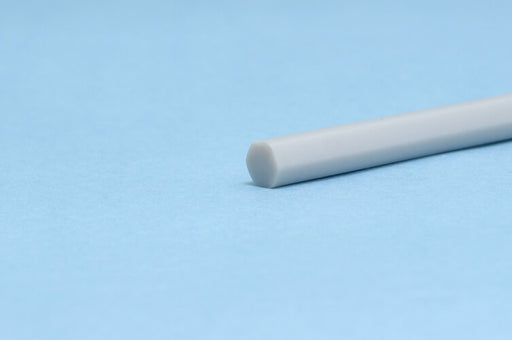 5.0mm Plastic Hexagon Bar Gray (5.0mm x 250mm long) (4 pieces)