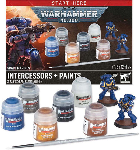 Warhammer 40K Space Marines Intercessors and Paints Set NEW (English)