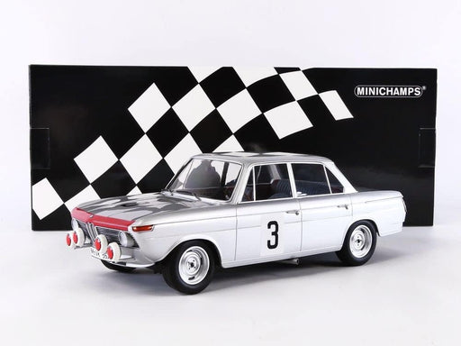 1/18 Minichamps BMW 1800 TiSA Dieter Glemser/Jacky Ickx Spa 24h 1965 Silver