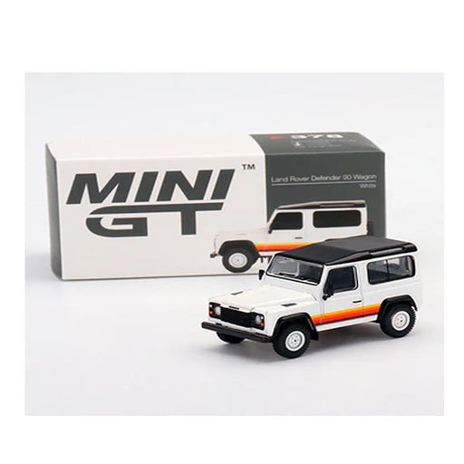1/64 Mini GT Land Rover Defender 90 Wagon White LHD (MP)