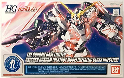1/144 HGUC Unicorn Gundam (Destroy Mode) Metallic Gloss Injection Gundam Base Limited (MP)