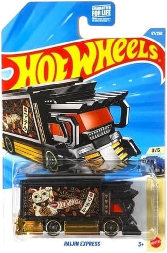 1/64 Hot Wheels Assorted 1 per item (Ferrari F40 Competizione Black, Red and Raijin Express Black)