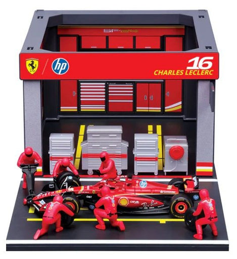 Bburago 1/43 Ferrari SF-24 Formula Pit Pass Charles Leclerc