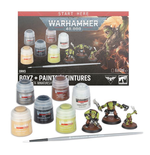 Warhammer 40K Orks Boyz and Paints NEW (English)