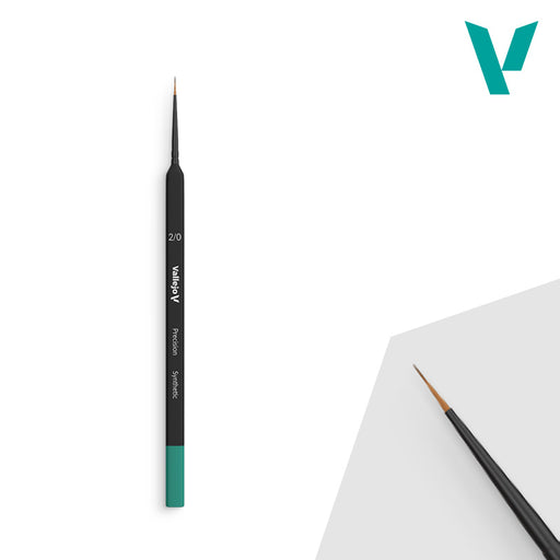 VALLEJO B03020 Round Synthetic Brush, Triangular Handle No. 2/0