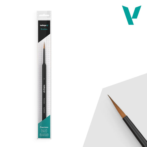 VALLEJO B03002 Round Synthetic Brush, Triangular Handle No. 2
