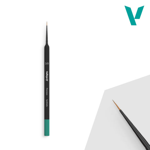 VALLEJO B03030 Round Synthetic Brush, Triangular Handle No. 3/0