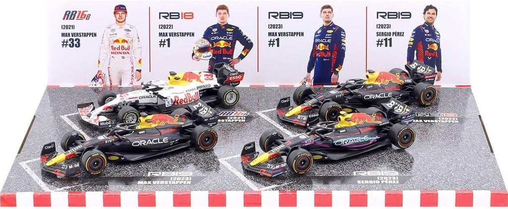 Bburago 1/43 Red Bull Racing Formula 1 2022-2023 4 Pack Set