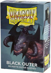 Dragon Shield Standard Outer Sleeves - Matte Black (100) AT-13003