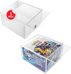 EVORETRO Pokemon TCG Booster Box 4mm Acrylic Protector w/ Sliding Lid Anti-UV