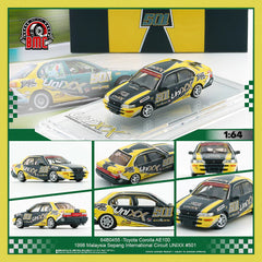 1/64 BM Creations Toyota Corolla AE100 1998 Malaysia Sepang International Circuit UNIXX #501 64B0455
