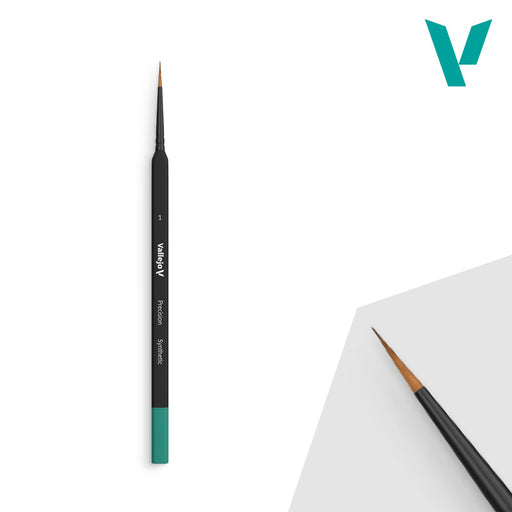 VALLEJO B03001 Round Synthetic Brush, Triangular Handle No. 1