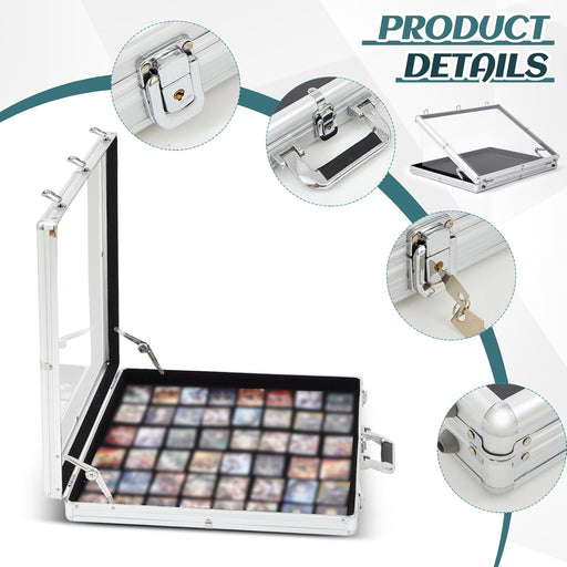 EVORETRO Trading Card Display Suitcase 24 x 20 x 3 Inch Aluminum/Acrylic Frame