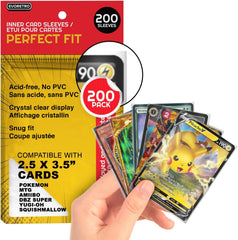 EVORETRO Sleeves Perfect Fit for Pokemon/Lorcana/MTG Standard Cards 200pc Pack