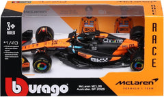 Bburago 1/43 McLaren Team MCL39 F1 2025 #81 Oscar Piastri