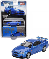 1/64 Mini GT Nissan Skyline GT-R R34 V-Spec Bayside Blue #759 Limited Edition Blister Pack (MP)