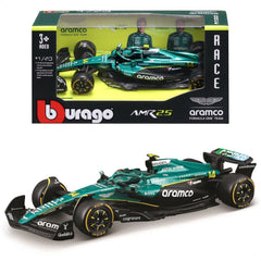 Bburago 1/43 Aston Martin Aramco AMR25 2025 Australian F1 GP #14 Fernando Alonzo with Helmet