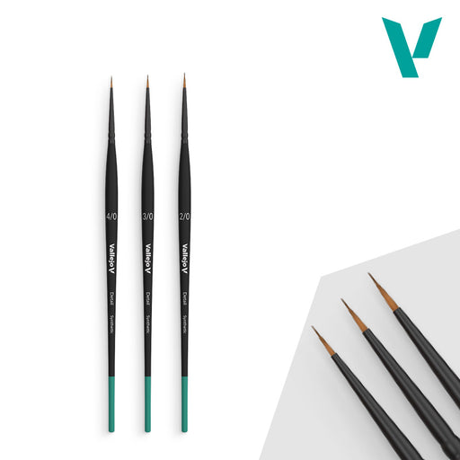 VALLEJO B02990 Definition Set - Synthetic fibers (Sizes 4/0, 3/0 & 2/0)