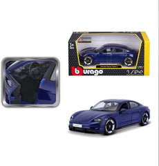 Bburago 1/24 Porsche Taycan Turbo S Blue