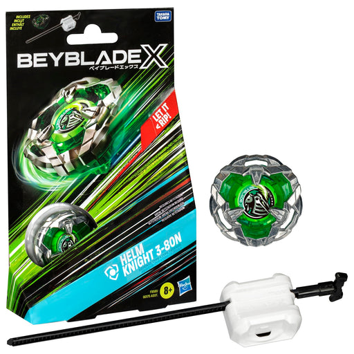 Takara Tomy Beyblade X Launcher Helm Knight 3-80N Starter Pack Top & Launcher