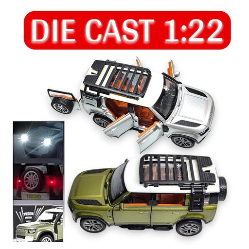 1/22 Funsterz RC HCL-3910C Land Rover Defender Die-cast RC Car Silver/Green Assortment